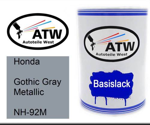 Honda, Gothic Gray Metallic, NH-92M: 500ml Lackdose, von ATW Autoteile West.